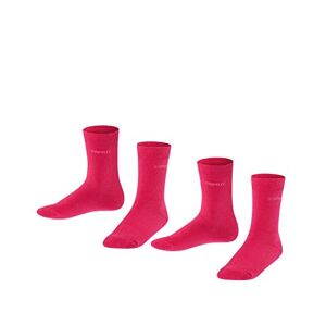 Esprit Foot Logo 2-Pack K SO coton unies lot de 2 paires, Chaussettes Mixte enfant, Rouge (Scarlet 8859), 27-30 - Publicité
