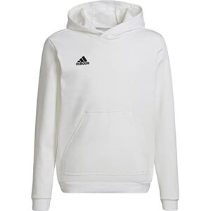 Adidas Entrada 22 Sweat Hoodie Hooded Mixte Enfant, White/Black, 128 - Publicité