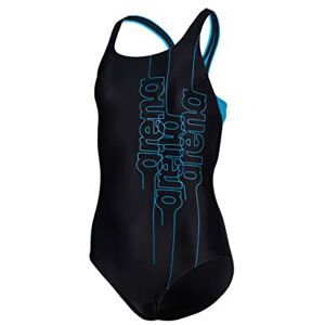 arena Girl's Swimsuit Swim Pro Back Graphic L One Piece, Black-Turquoise, 14-15 Anni - Publicité