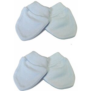 Scratch Mitts Lot de 2 paires de moufles à gratter 100 % coton Bleu clair - Publicité