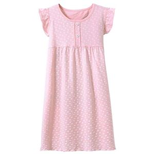 Allmeingeld Pyjama Chemise de Nuit Fille 12ans Fillette étudiant Robe Rose Printemp Printemps-été Dentelle Fleur - Publicité