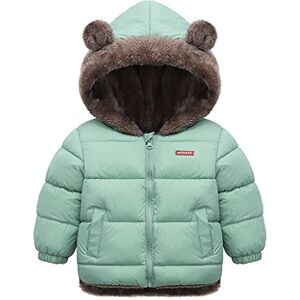 JiAmy Bébé Hiver Polaire Manteau Enfants Garçons Veste Outwear Les Filles Rembourré Vêtements Vert 5-6 Ans - Publicité