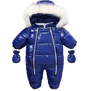 Fewlby Bébé Combinaison de Neige, Hiver Barboteuse à Capuche Garçons Filles Tenues d'hiver Grenouillères Manches Longues, 12-18 Mois - Publicité