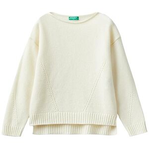 United Colors of Benetton Maillot G/C M/L  Sweater, Bianco Panna 000, 140 cm Filles et Filles - Publicité