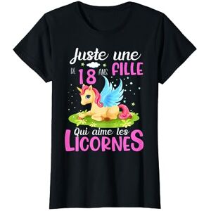 Cadeau Anniversaire Licorne Fille Personnalisé Cadeau Anniversaire Licorne Fille 18 Ans Personnalisé T-Shirt - Publicité