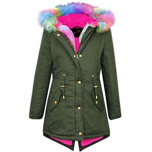 A2Z 4 Kids Enfants Filles Encapuchonné Veste . Rainbow Fur 11-12 - Publicité