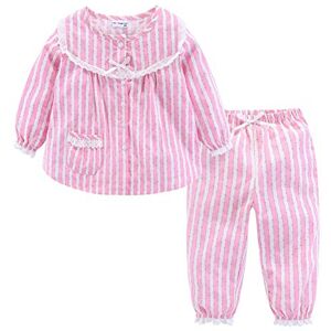 Mud Kingdom Boutique Tout-Petits Filles Ensemble Pyjama Col Dentelle 4 Ans Rose - Publicité