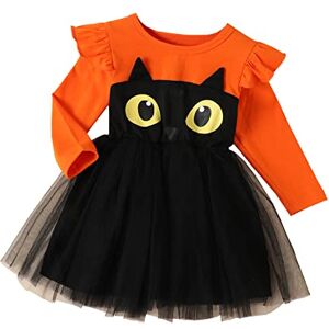 Allbestop Robe Princesse Fille Deguisement Robe Princesse,Jupe Rouge Body Pull Bebe Tenue Basket Enfant 10 Ans Deguisement Noel Chat Robe De Fete Enfant Déguisement 8 Ans(Orange,18-24 mois) - Publicité