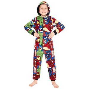 Marvel Combinaison Pyjama Enfant Garcon Surpyjama Grenouillère Garcon en Polaire Onesie Enfant Ado 9-15 Ans Avengers (Multicolore, 14-15 Ans) - Publicité