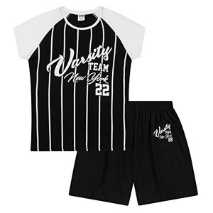 ThePyjamaFactory Pyjama court pour fille American College New York Varsity Team Noir 11 ans - Publicité