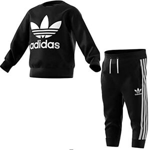 Adidas Enfant Crew Set Surv tement, Top:Black/White Bottom:Black/White, FR : 3XL (Taille Fabricant 3-4A) EU - Publicité