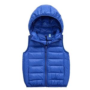 SK Studio Enfant Doudoune Sans Manches Chaud Col Garçon Fille Down Coton Gilet Style 1 Bleu 130cm / 5-6 ans - Publicité