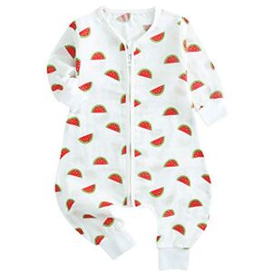 Elonglin Bébé Grenouillère Pyjama zippé en Coton Impression de Dessin Animé Mignon Style 5(Avant 4 après 2) M 90CM - Publicité