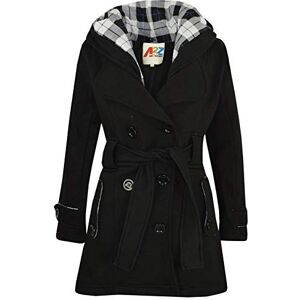 A2Z 4 Kids Enfants Filles Parka Veste Encapuchonné Tranché Manteau Mode Wool Blends Jacket 007 Black 13 - Publicité