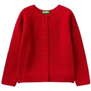 United Colors of Benetton Fille Maille Coréenne M/L  Cardigan, Rosso 61a, 3 ans - Publicité