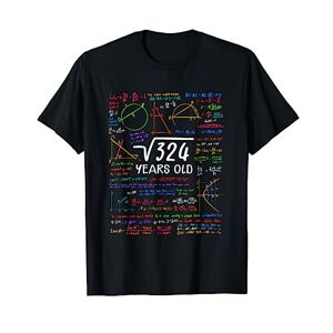 Cadeaux D'anniversaire Pour Les 18 Ans 18e Anniversaire Fille Garçon Racine Carrée 324 = 18 Ans T-Shirt - Publicité