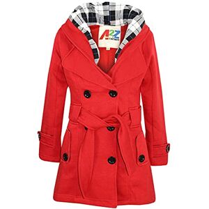 A2Z 4 Kids Enfants Filles Parka Veste Encapuchonné Tranché Manteau Mode Wool Blends Jacket 007 Red 9-10 - Publicité