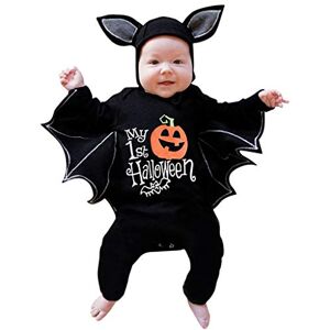 Unisexe Halloween bébé Barboteuse Enfant en Bas âge bébé Halloween Chauve-Souris Cosplay Costume Combinaisons Chapeau Tenues Ensemble Barboteuse Bebe Fille Nouveau - Publicité