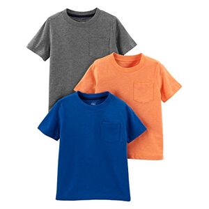 Simple Joys by Carter's 3-Pack Short-Sleeve Tee Shirts Fashion, Gris/Orange/Bleu Royal, 4 Ans (Lot de 3) Bébé garçon - Publicité