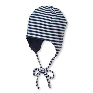 Sterntaler Bébé garçon Wende-mütze Bonnet, Bleu (Marine 300), 39 EU - Publicité