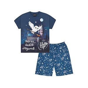 Harry Potter Hedwig Pyjama court pour fille Motif Take Me Back to Hogwarts Bleu marine, bleu, 11 ans - Publicité