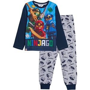 LEGO Pyjama Ninjago pour garçon Ensemble t-shirt + pantalon de détente Multicolore, gris/bleu marine, 9-10 ans - Publicité