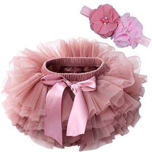 Happy Cherry Jupe Tutu Bébé Fille avec Bandeau Cheveux Nouveau-né Bébé Filles Garçons Costume Photographie Prop Tenues Rose 1 Age 0-6 Mois,(Taille fabricant S) - Publicité