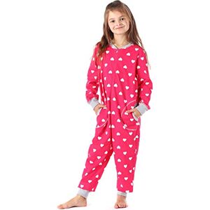 Merry Style Combinaison Pyjama Grenouillère Manche Longue Pantalon Vêtement d'Intérieur Fille MS10-186 (Rose Cœurs Mélange, 158-164) - Publicité