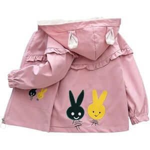 Generic Veste demi-saison pour enfant fille Veste d'extérieur pour enfant Veste mignonne avec motif papillon Veste en tricot rose Veste mi-saison Veste de printemps pour fille, b, 128 cm - Publicité