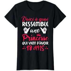 Cadeau Princesse Fille 18 Ans Anniversaire Voici à quoi ressemble une princesse anniversaire 18 ans T-Shirt - Publicité