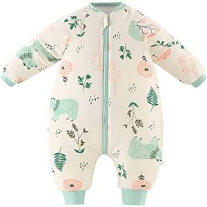 JiAmy Gigoteuse Bébé Garçons Filles Barboteuses Coton Manches Détachables Pyjama Combinaison d'hiver Chaud Jumpsuit Grenouillères Enfants 3-4 ans,Jaune(3.5Tog) - Publicité