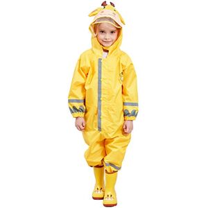 LIVACASA Imperméable à Capuche Enfant avec Bande Rétro-réfléchissante Poncho Pluie Fille Combinaison de Pluie Garçon 3-10ans Cape Pluie Léger Vêtements de Pluie Jaune(Girafe) 7-10ans / L'étiquette:L - Publicité