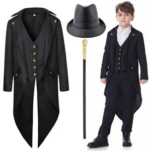 Antbutler Costume de frack médiéval steampunk pour enfant, uniforme médiéval, gothique, costume de frack victorien - Publicité