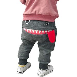 IMJONO Pantalon Garçon Bébé Enfants Harem Un Pantalon Requin Grande Langue De Dessin Animé De Filles Pantalon Cool Vêtement bébé garçon Pants（Gris，12-18 Mois - Publicité