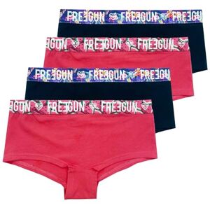 FREEGUN Lot de 4 Boxers Fille en Coton Bio (8-10 Ans, Pack Shorties 01) - Publicité