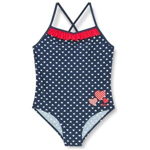 Playshoes UV-Schutz Badeanzug Herzchen Maillot Une pièce, Bleu (Marine 11), 98/104 Fille - Publicité