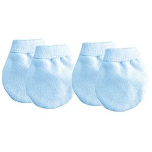 Soft Touch 2 paires bébé Gants de moufles anti-griffures pour nouveau-né Rose Blanc Bleu 100% coton garçon fille - Publicité