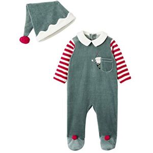 Vertbaudet Coffret de Noël bébé mixte pyjama + bonnet vert sapin 12M 74CM - Publicité