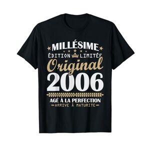 Cadeau D'anniversaire 18 Ans Pour Née En 2006 Millésime 2006 Cadeau Anniversaire 18 Ans Garçon Fille T-Shirt - Publicité