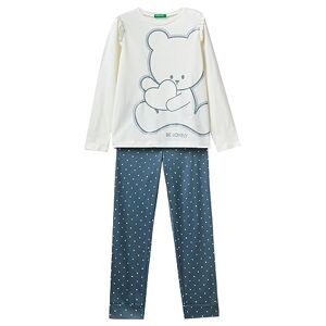 United Colors of Benetton Fille Pig(maglia+pant)  Ensemble de pijama, Bianco Panna 901, XS - Publicité