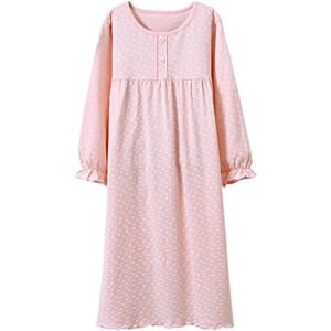 Allmeingeld Pyjama Chemise de Nuit Fille 12ans Fillette étudiant Robe Rose Printemp Printemps-été Dentelle Fleur - Publicité