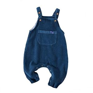 Volunboy Bébé Unisexe Dinosaure Salopette, Enfant Velours Côtelé Réglable Combinaison Pantalon(Bleu,2-3 ans,Taille 95) - Publicité