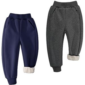 BIG ELEPHANT Pantalon de survêtement doublé en Polaire pour garçons et Filles, Jogging athlétique en Coton Doux pour Jeunes, Pantalon Actif Basique pour Enfants avec Poches - Publicité