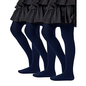 CALZITALY PACK 3 PAIRES Collants Fille, Collant Coton, Collant petite Fille, de 4 a 14 Ans, Gris, Bleu, Noir, Blanc, 200 DEN, Made in Italy (8-10 ans, 3 X Bleu) - Publicité