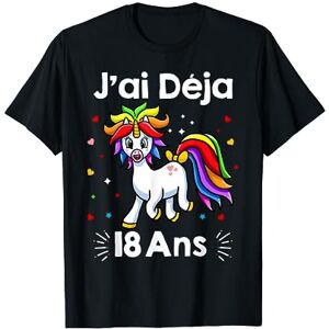 Licorne Cadeau Anniversaire Fille Garcon Original Anniversaire 18 ans licorne Fille Garcon Cadeau Ado Enfant T-Shirt - Publicité