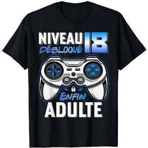 Cadeau Anniversaire 18 ans Garçon Humour Fille Gamer T-Shirt - Publicité