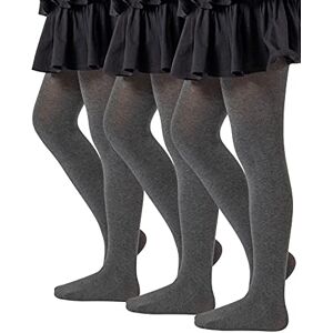 CALZITALY PACK 3 PAIRES Collants Fille, Collant Coton, Collant petite Fille, de 4 a 14 Ans, Gris, Bleu, Noir, Blanc, 200 DEN, Made in Italy (12-14 ans, 3 X Gris) - Publicité