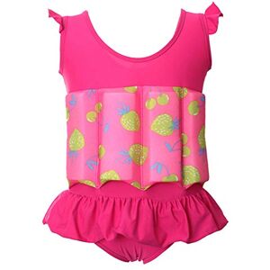 IBTOM CASTLE Bébé Fille et Garçon Combinaison Flottante Protection Solaire UV Maillot de Bain Float Une Pièce Costume avec Flotteurs Ajustables pour Natation Débutant Enfants Rose Vif 18-24 Mois - Publicité