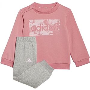 Adidas I Lin FT Jog Set Unisex Baby, Top:Rose Tone/Clear Pink Bottom:Medium Grey Heather/Clear Pink, 1218 - Publicité