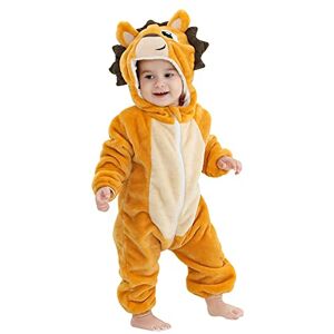 TMEOG Ensemble Unisexe Bébé Cute Animal Barboteuse Grenouillères Combinaison Pyjama avec Fermeture éclair 0-24 Mois (18-24 Months, A- Hérisson Jaune) - Publicité